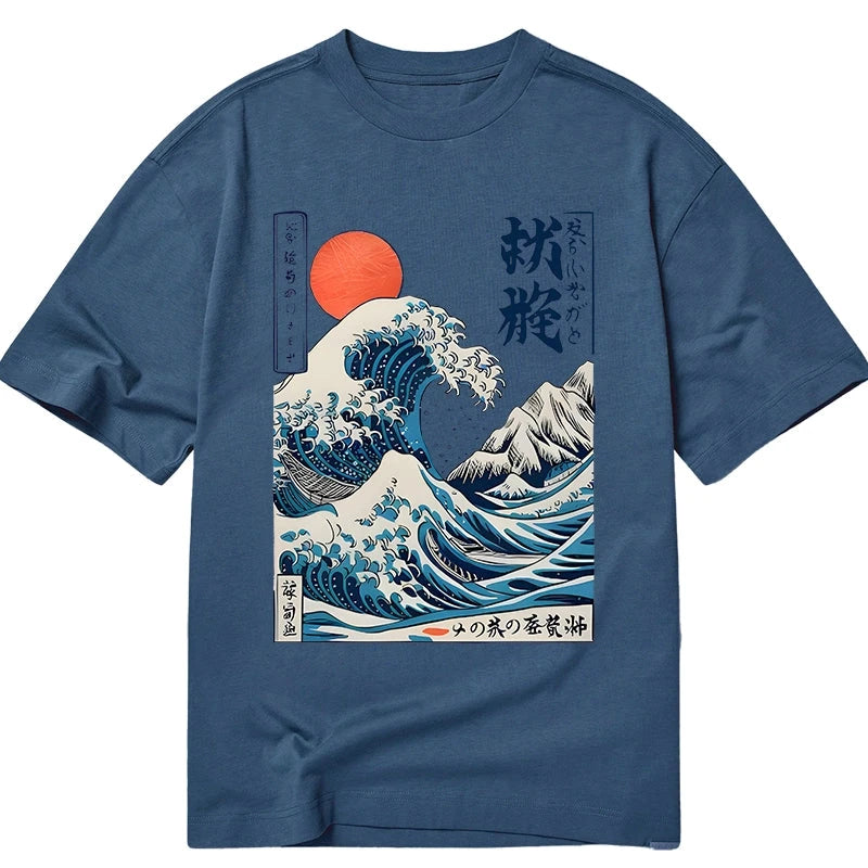 Tokyo-Tiger Ukiyo-e Ocean Waves Japan Classic T-Shirt