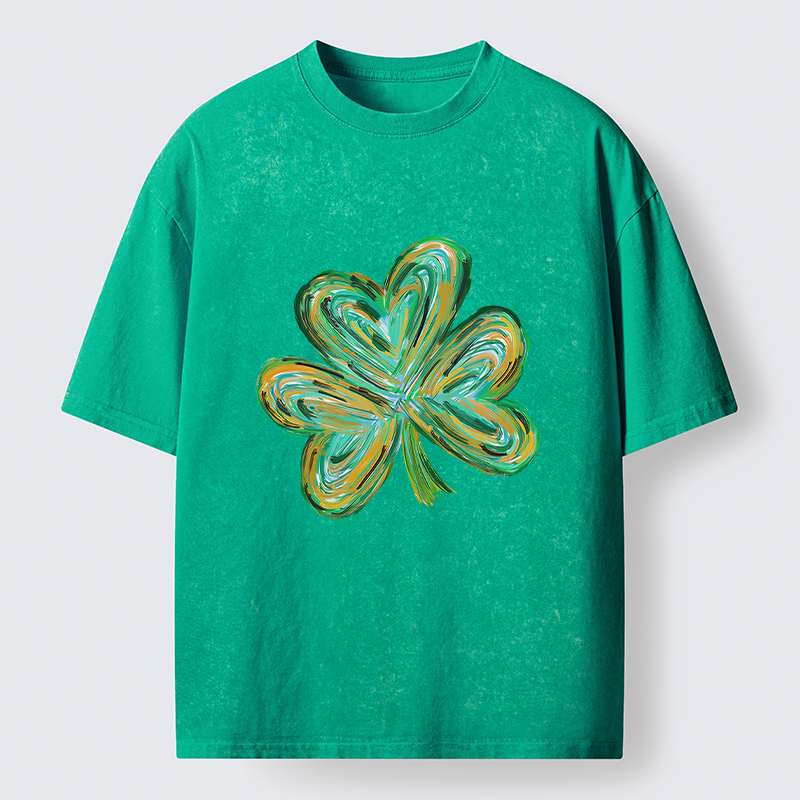 Tokyo-Tiger Green Clover Washed T-Shirt
