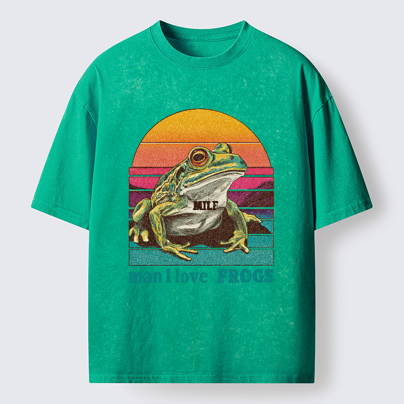 Tokyo-Tiger Man I Love Frog Washed T-Shirt