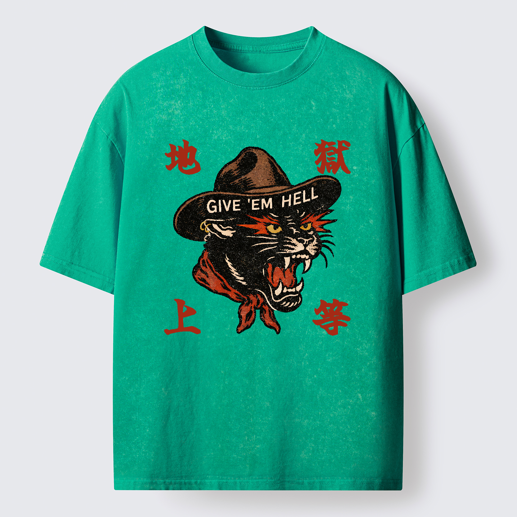 Tokyo-Tiger Give ’Em Hell Washed T-Shirt