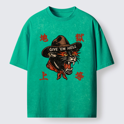 Tokyo-Tiger Give ’Em Hell Washed T-Shirt