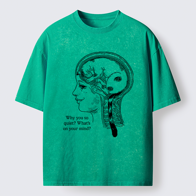 Tokyo-Tiger Brain Full Of Cats Washed T-Shirt