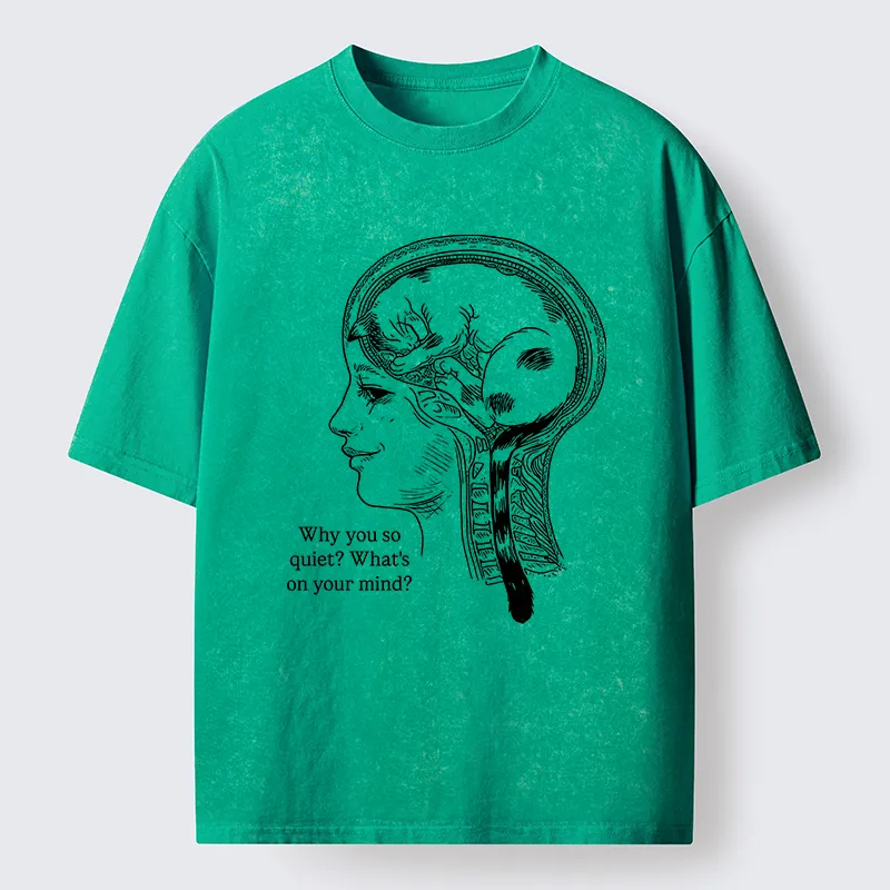 Tokyo-Tiger Brain Full Of Cats Washed T-Shirt