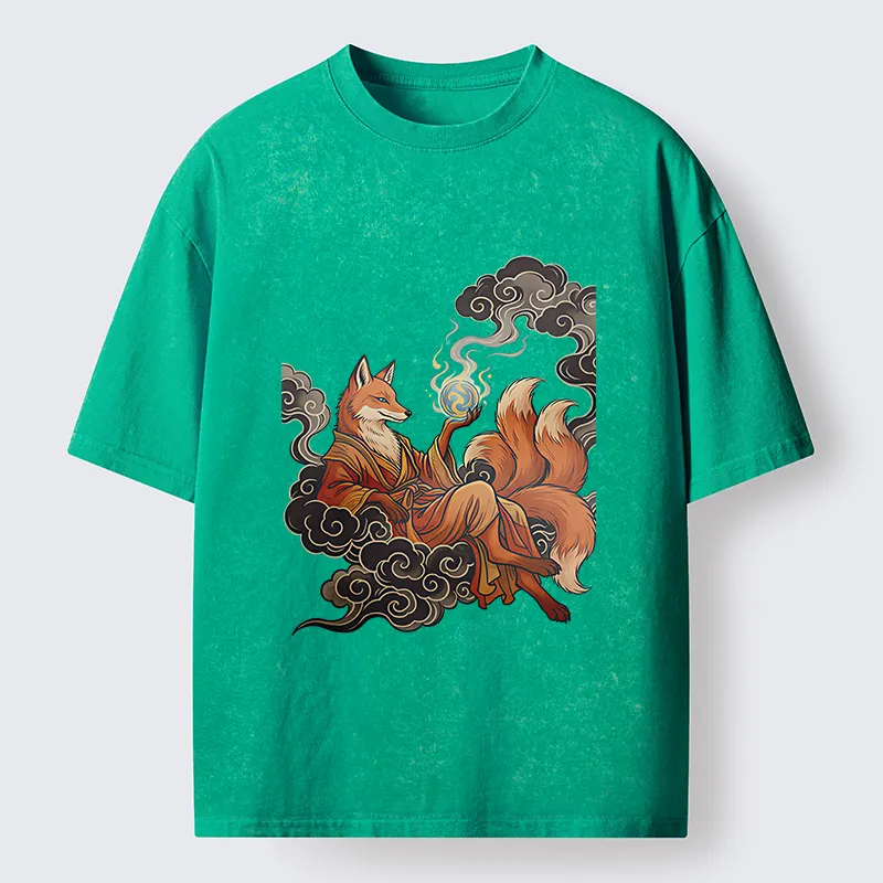 Tokyo-Tiger Fox Demon Washed T-Shirt