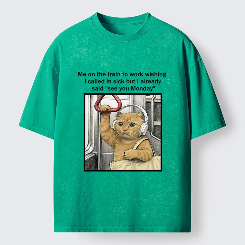 Tokyo-Tiger Working Cat Washed T-Shirt