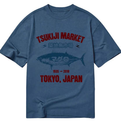 Tokyo-Tiger Japanese Tsukiji Fish Market Classic T-Shirt