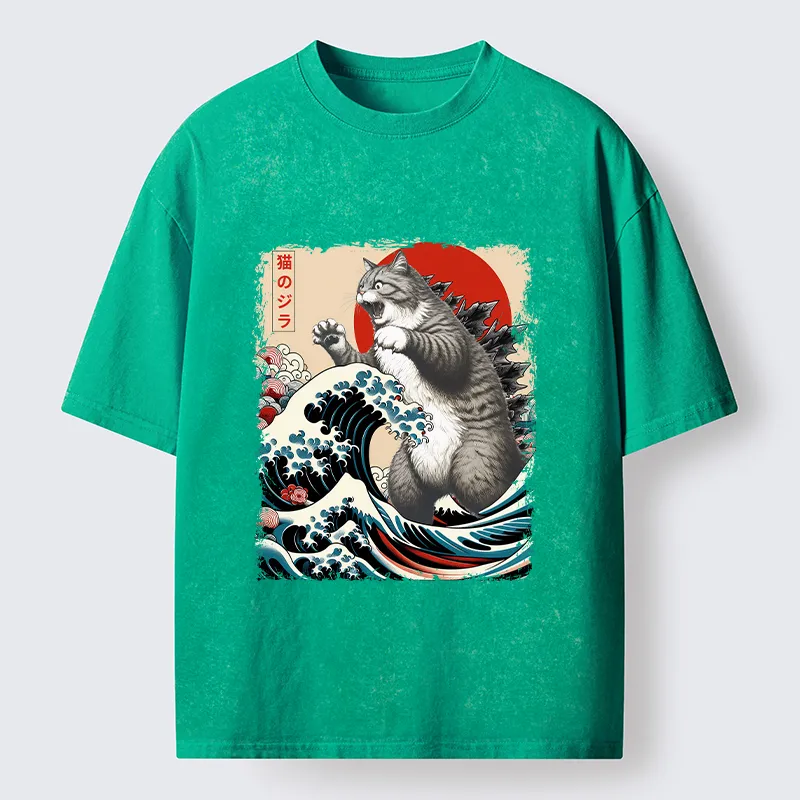 Tokyo-Tiger Fat Catzilla Washed T-Shirt
