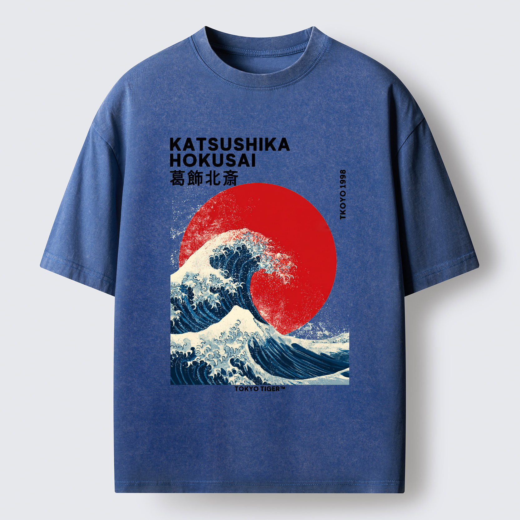 Tokyo-Tiger The Great Wave Washed T-Shirt