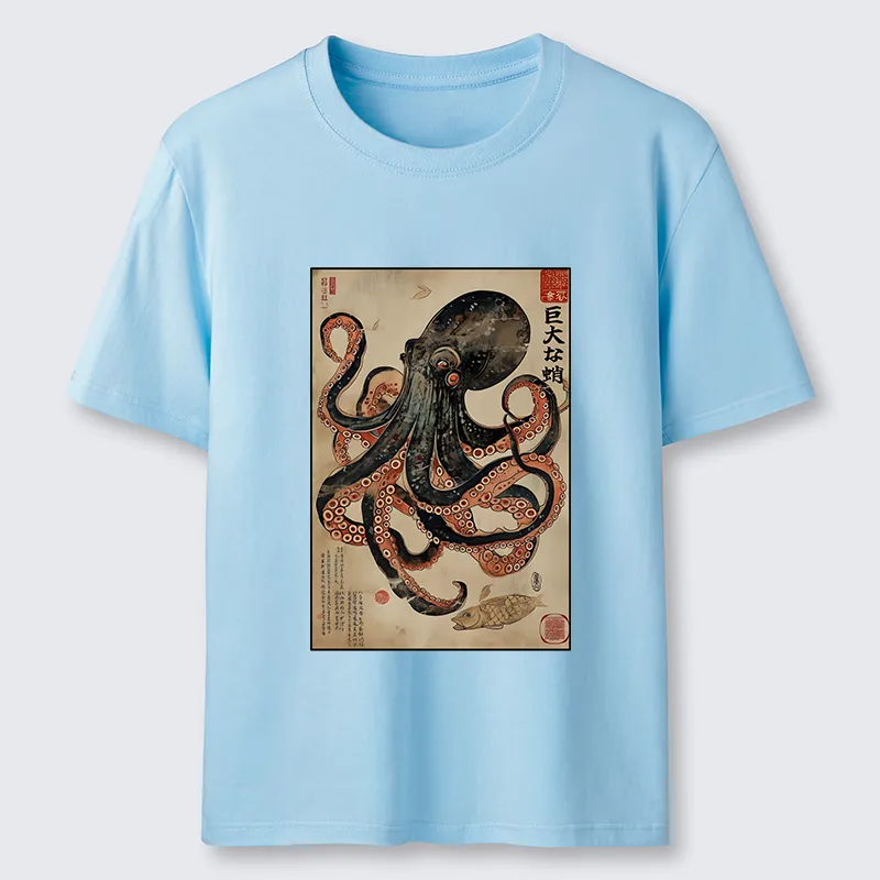 Tokyo-Tiger Retro Octopus Painting Classic T-Shirt