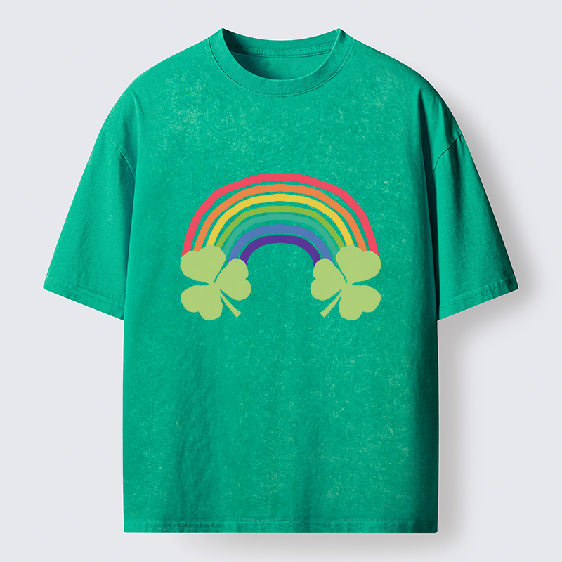 Tokyo-Tiger Rainbow St. Patrick's Day Washed T-Shirt