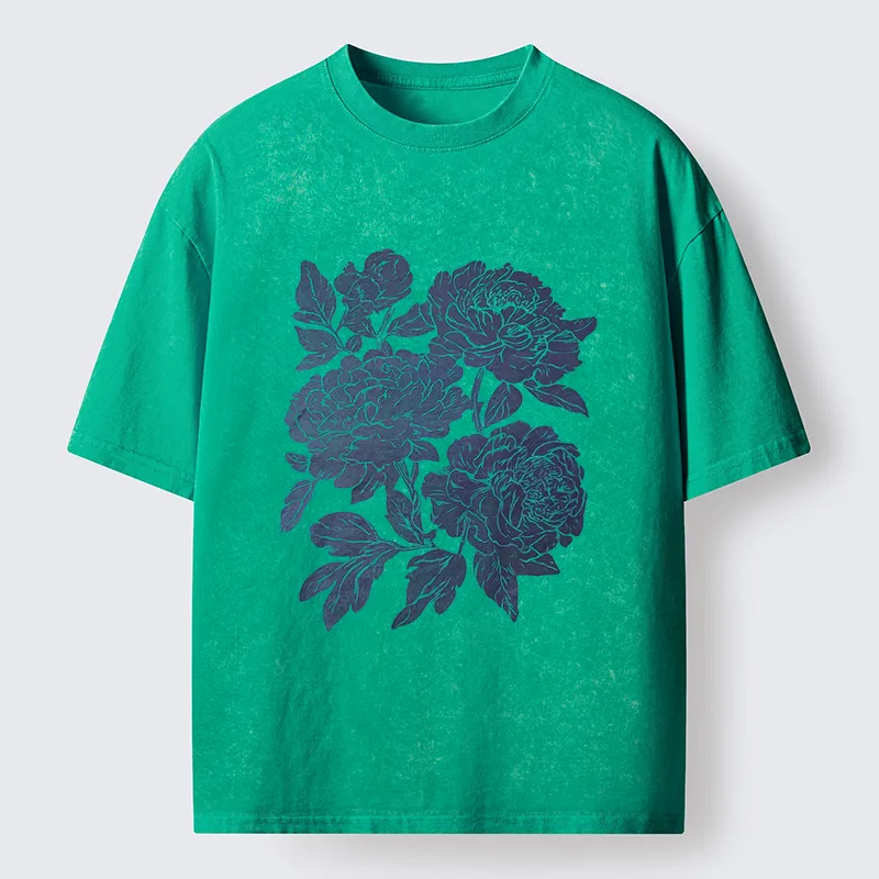 Tokyo-Tiger Peony Washed T-Shirt