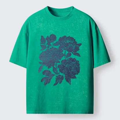 Tokyo-Tiger Peony Washed T-Shirt