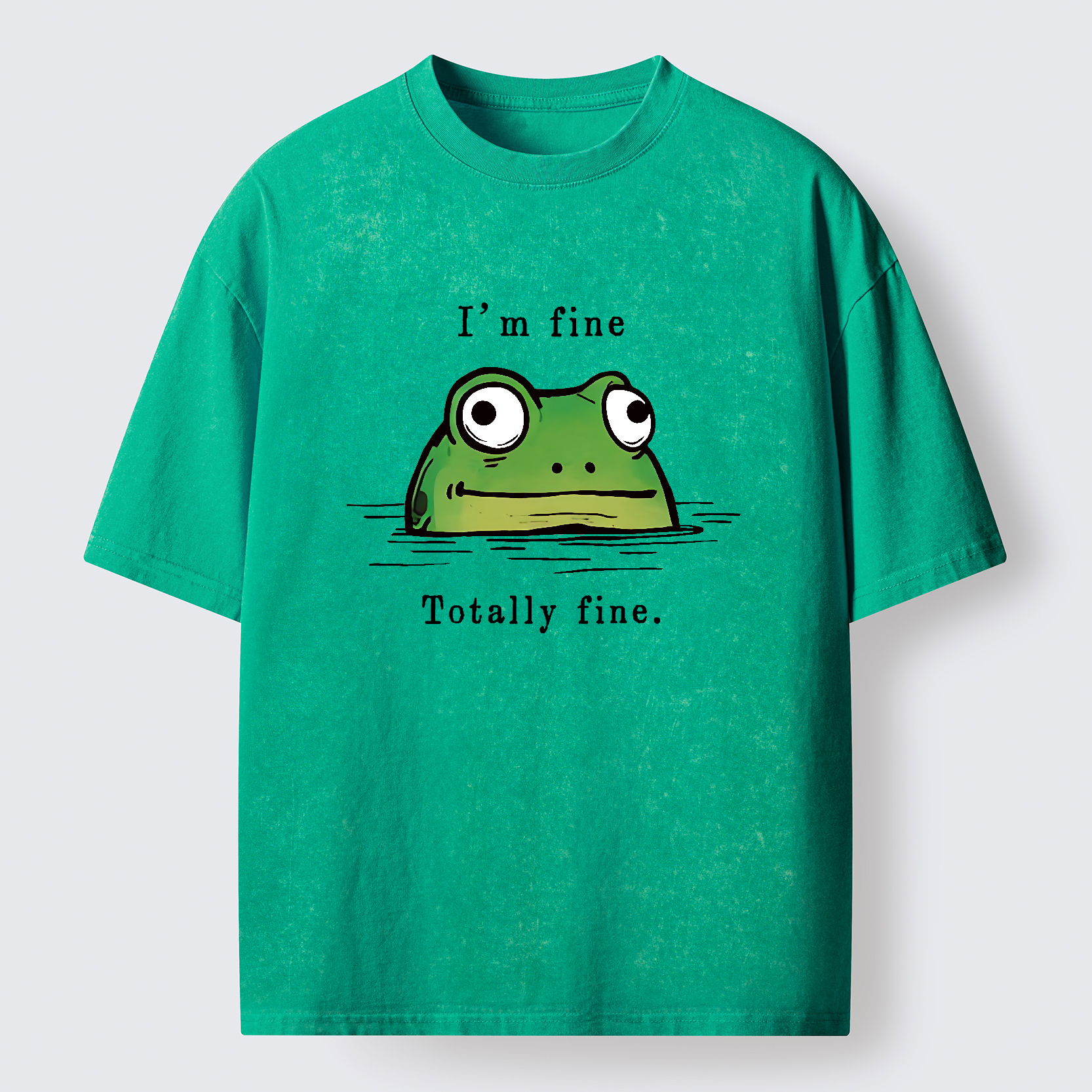 Tokyo-Tiger Totally Fine frog Washed T-Shirt
