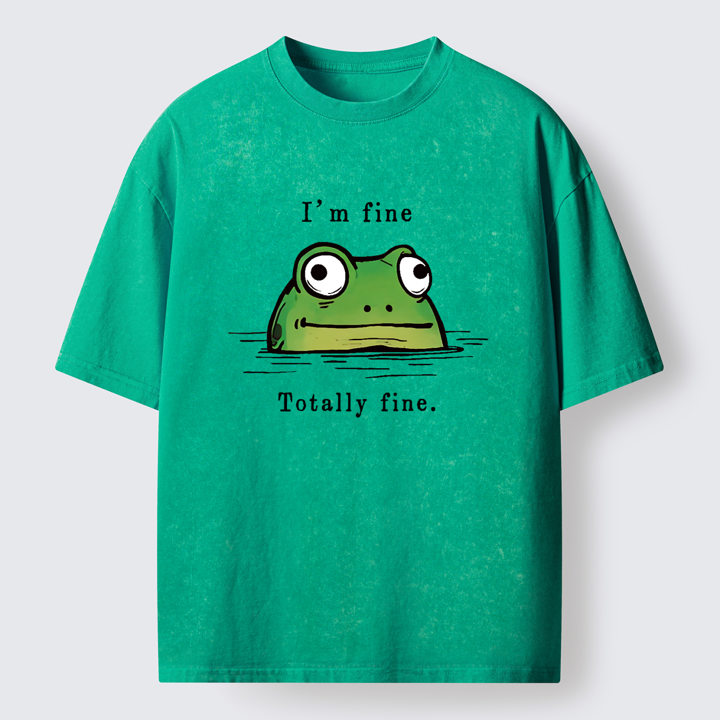 Tokyo-Tiger Totally Fine frog Washed T-Shirt