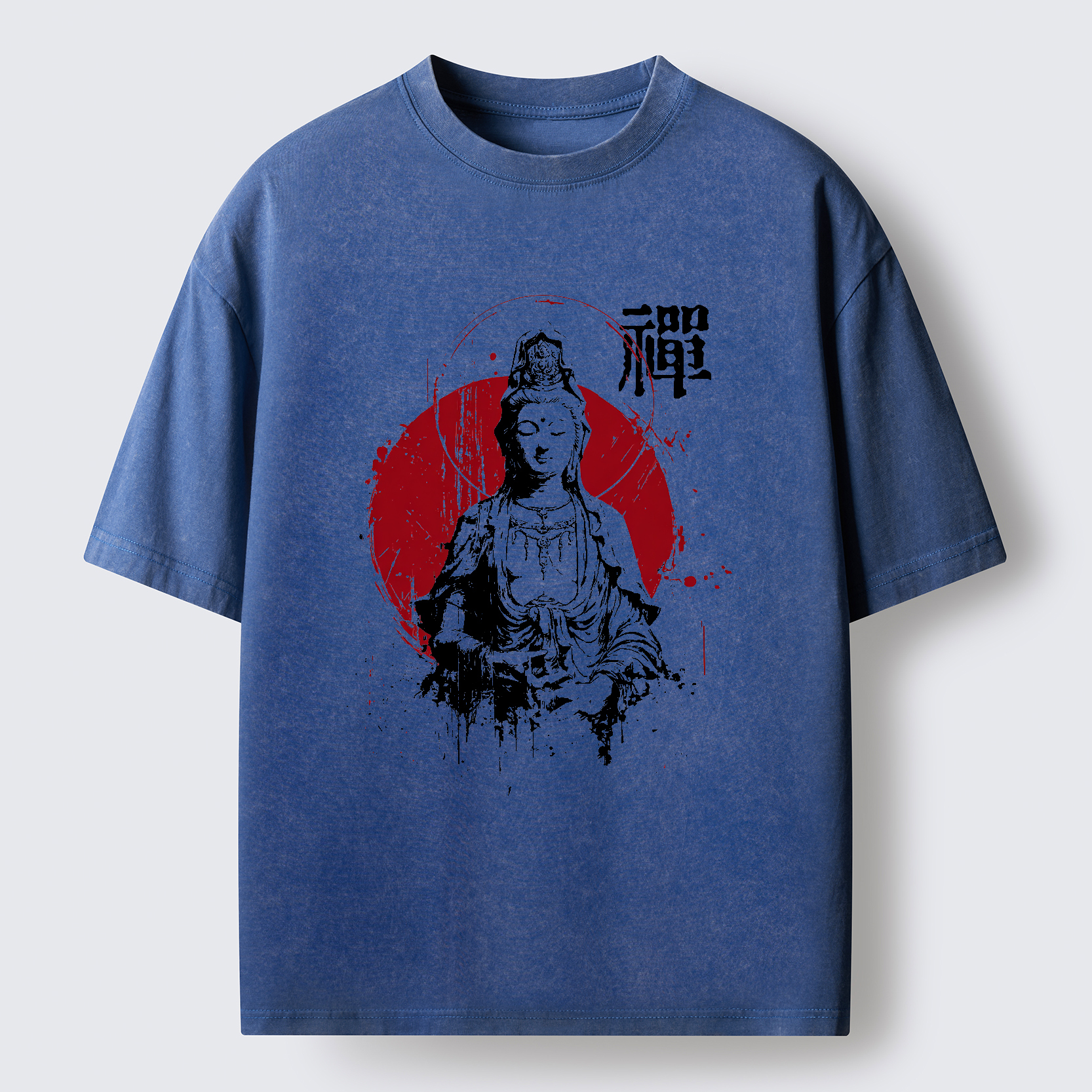 Tokyo-Tiger Zen Guanyin Washed T-Shirt