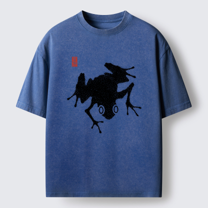 Tokyo-Tiger A stippled frog Washed T-Shirt