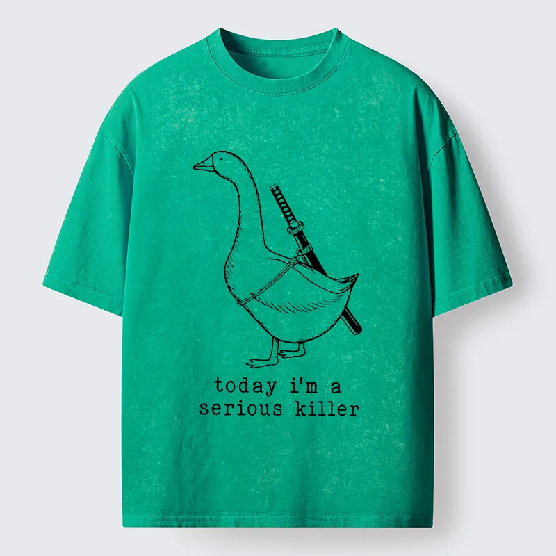 Tokyo-Tiger Serious Japanese Goose Washed T-Shirt