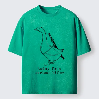 Tokyo-Tiger Serious Japanese Goose Washed T-Shirt