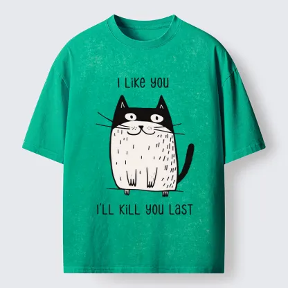 Tokyo-Tiger Cats Both Love And Hate Washed T-Shirt