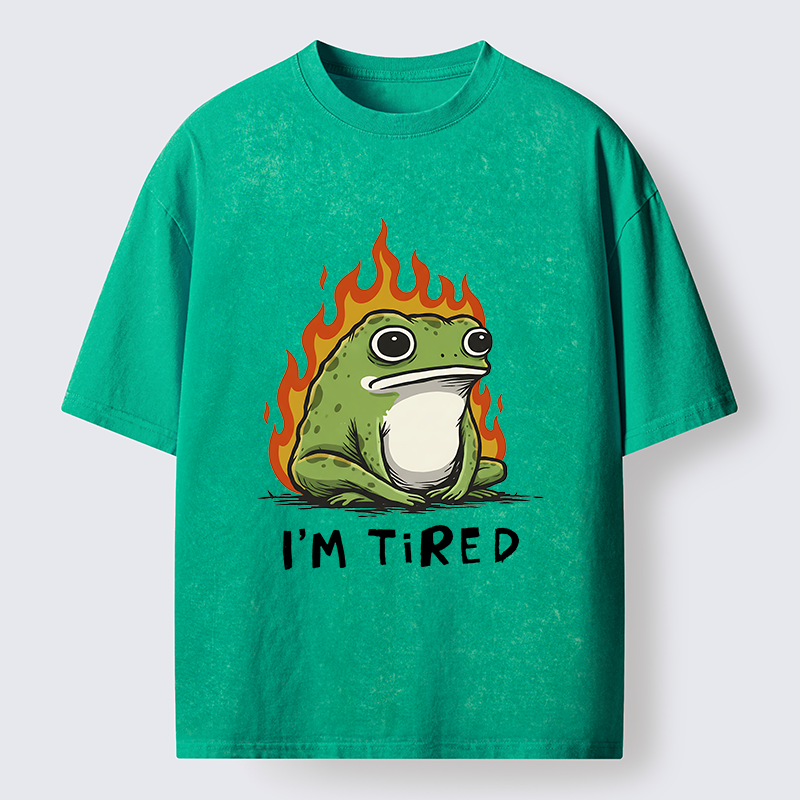 Tokyo-Tiger Tired Frog Japan Washed T-Shirt