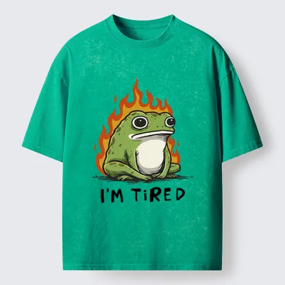 Tokyo-Tiger Tired Frog Japan Washed T-Shirt
