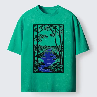 Tokyo-Tiger Meguro Region Of Japan Washed T-Shirt