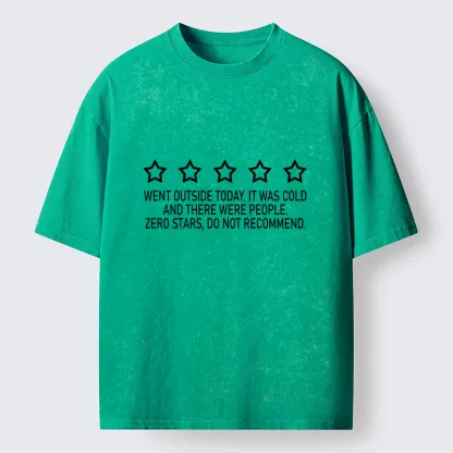 Tokyo-Tiger Not Recommended To Go Out Washed T-Shirt
