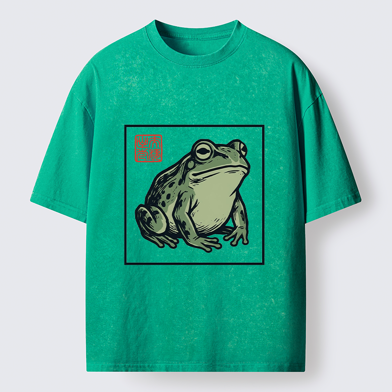 Tokyo-Tiger Zen Frog Washed T-Shirt