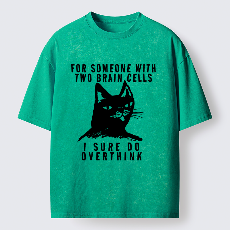 Tokyo-Tiger Overthinking Cat Washed T-Shirt