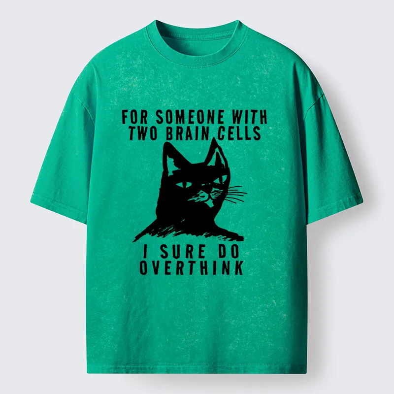 Tokyo-Tiger Overthinking Cat Washed T-Shirt