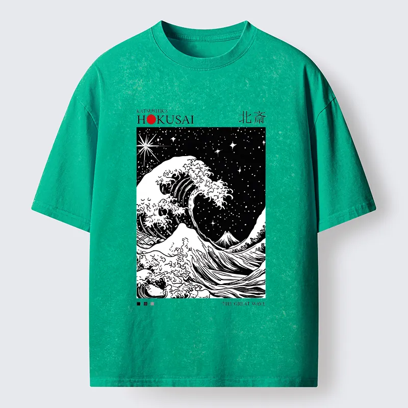 Tokyo-Tiger Retro Wave Japan Washed T-Shirtt