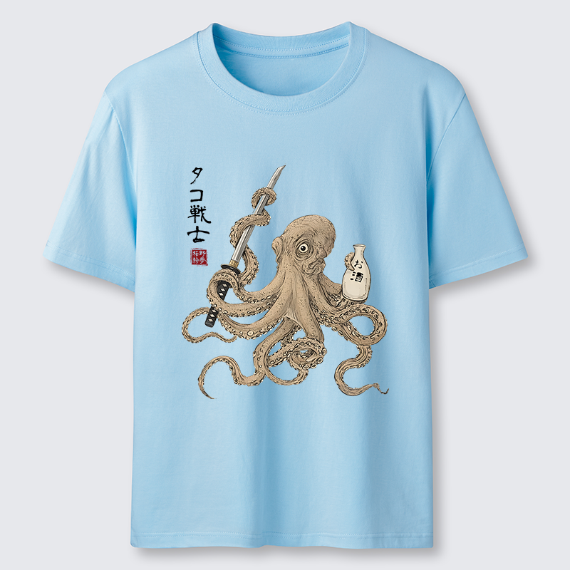 Tokyo-Tiger Octopus Samurai And Sake Classic T-Shirt