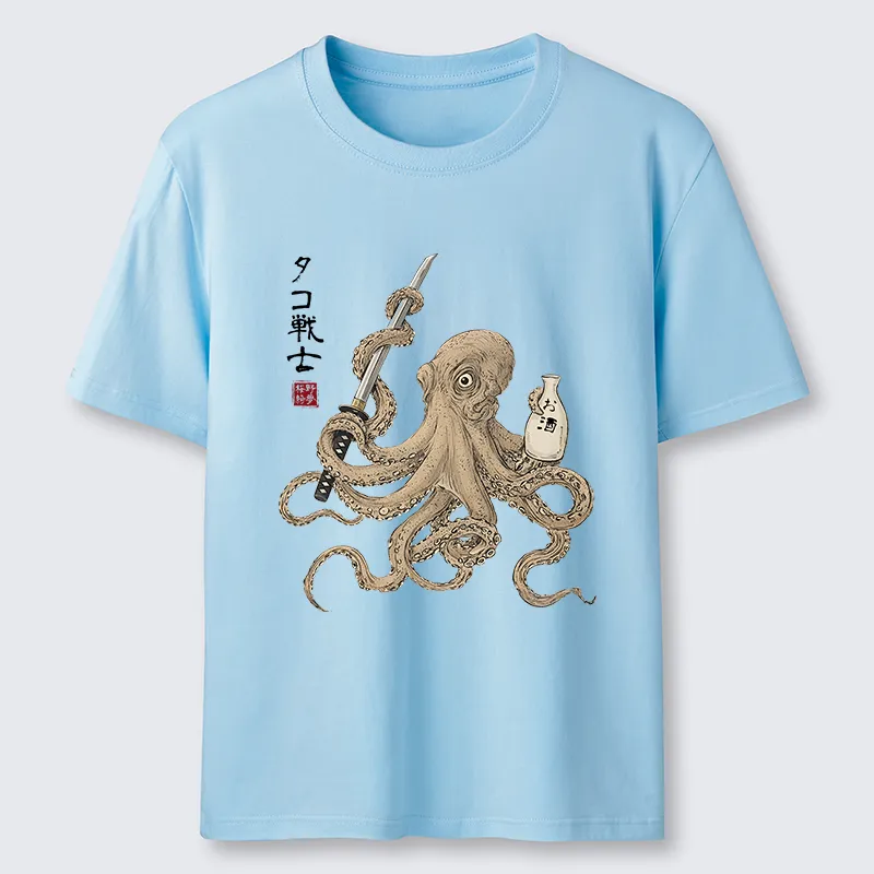 Tokyo-Tiger Octopus Samurai And Sake Classic T-Shirt