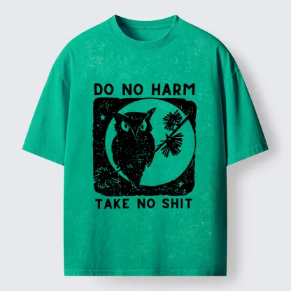 Tokyo-Tiger Owl Meme Washed T-Shirt