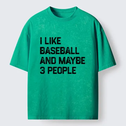 Tokyo-Tiger I Like Baseball Washed T-Shirt