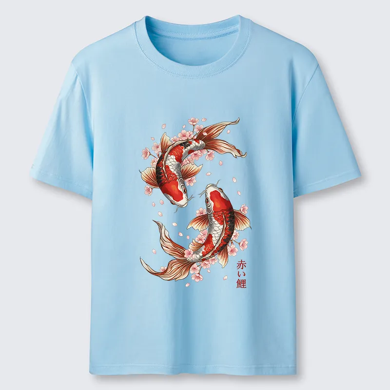 Tokyo-Tiger Sakura Koi Fish Japanese Zen Classic T-Shirt