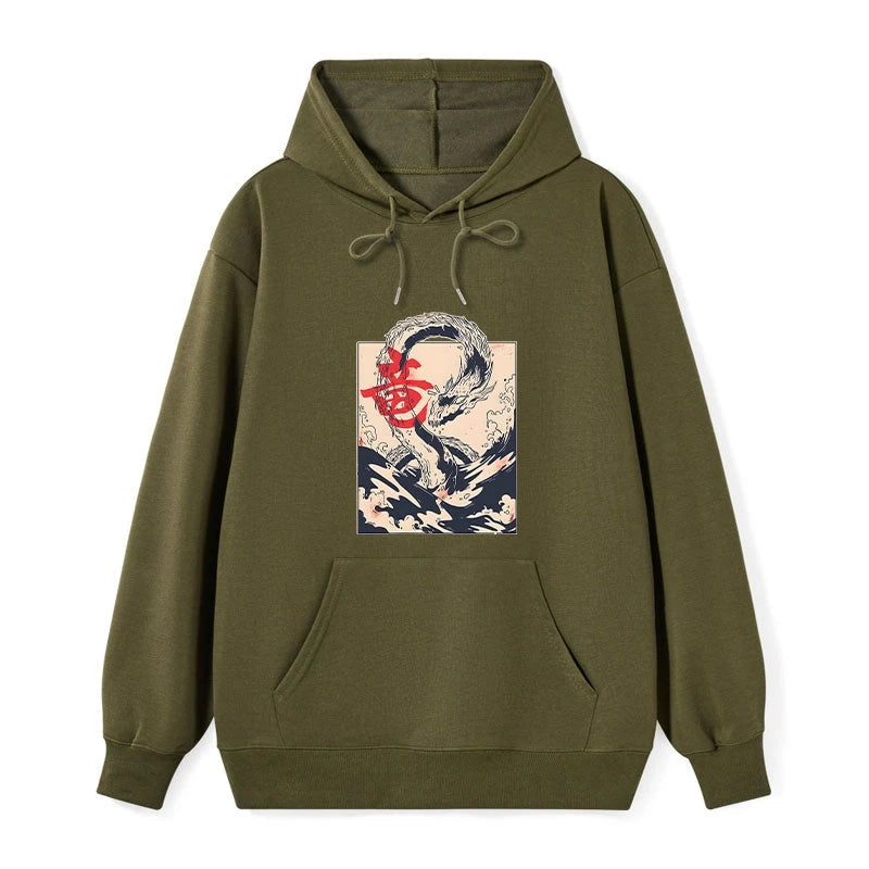 Tokyo-Tiger Sea Dragon Japanese Classic Hoodie