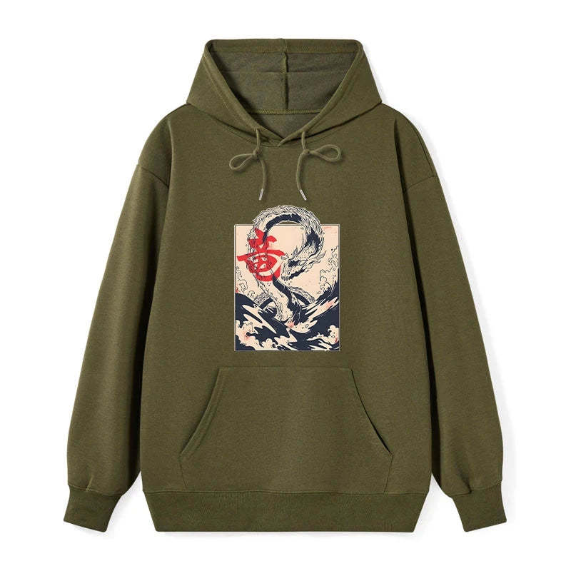 Tokyo-Tiger Sea Dragon Japanese Classic Hoodie