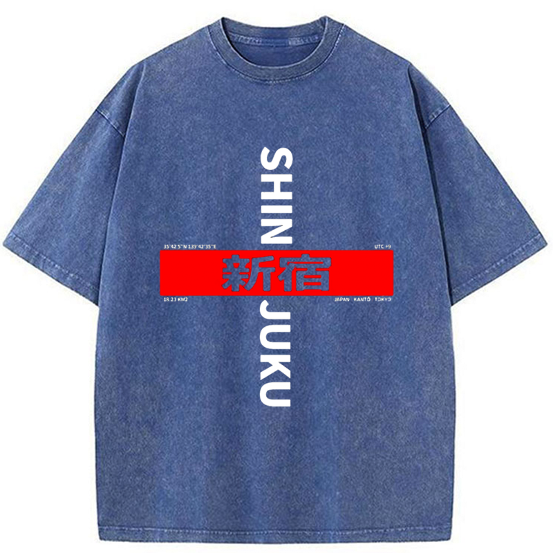 Tokyo-Tiger Shinjuku Prefecture Japan Washed T-Shirt