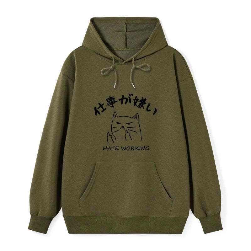 Tokyo-Tiger A Cat That Hates Work Classic Hoodie-tokyo-tiger