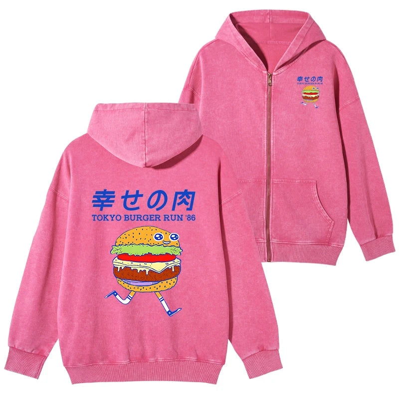 　JAPAN TOKYO TERRY HOODIE Tokyo-Tiger Japanese Vending Machines Washed Hoodie Sale