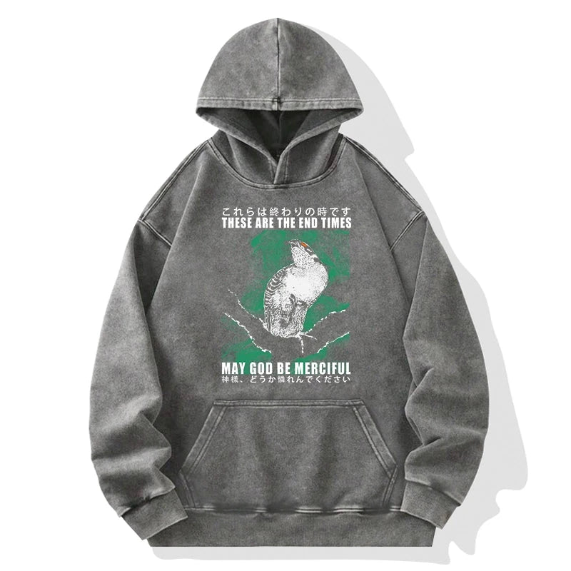 Tokyo-Tiger These Are The End Bird Washed Hoodie