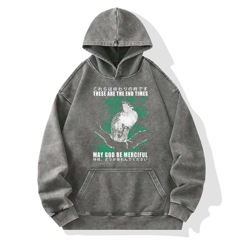 Tokyo-Tiger These Are The End Bird Washed Hoodie