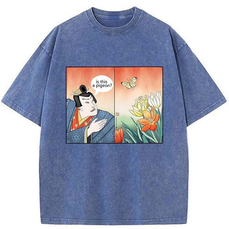 Tokyo-Tiger Is This A Pigeon Washed T-Shirt