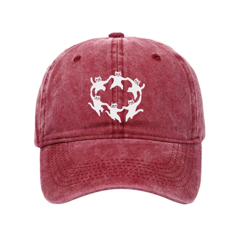 Tokyo-Tiger Leisure Cats Japanese Washed Cap