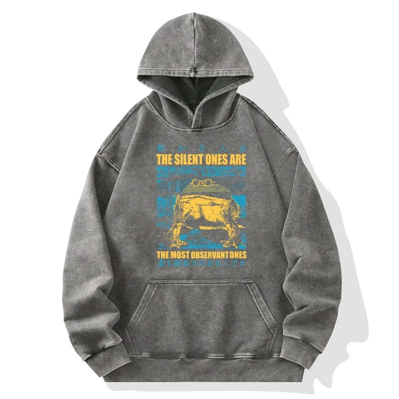 Tokyo-Tiger Silent Frog Japanese Washed Hoodie Sale