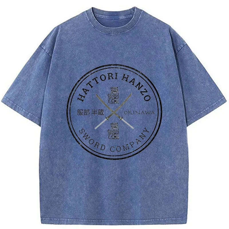 Tokyo-Tiger Hattori Hanzo Sword Company Washed T-Shirt