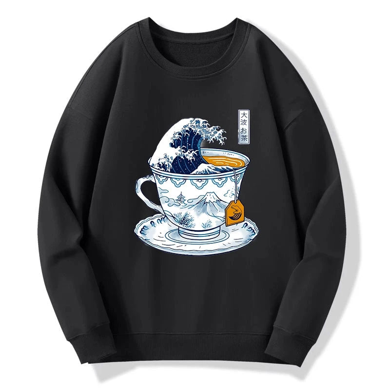Tokyo-Tiger The Great Kanagawa Tea Wave Sweatshirt