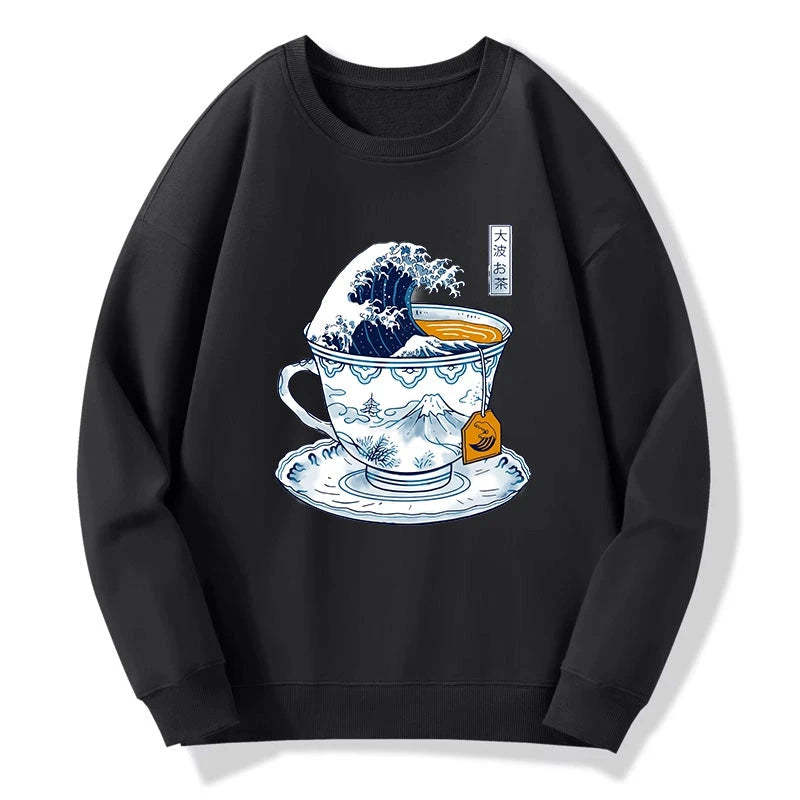 Tokyo-Tiger The Great Kanagawa Tea Wave Sweatshirt Sale