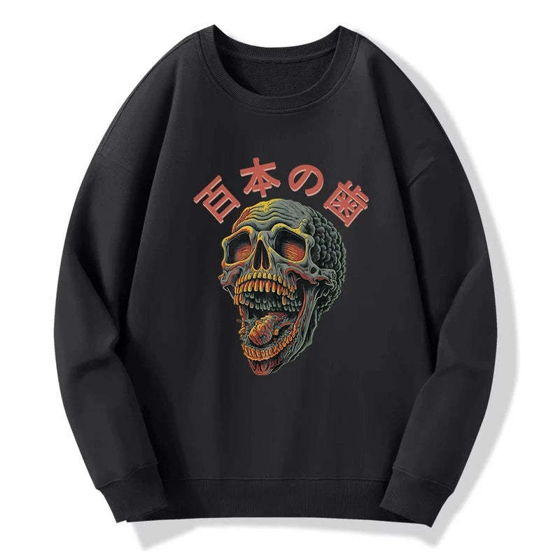 Tokyo-Tiger Terrifying And Disgusting Skull Sweatshirt Sale